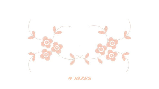 Flowers embroidery designs - Roses embroidery design machine embroidery pattern - entwined roses embroidery file - instant download towel