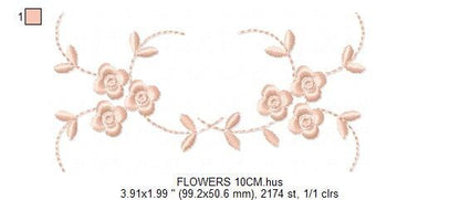 Flowers embroidery designs - Roses embroidery design machine embroidery pattern - entwined roses embroidery file - instant download towel - Marcia Embroidery