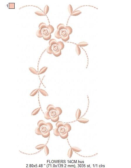 Flowers embroidery designs - Roses embroidery design machine embroidery pattern - entwined roses embroidery file - instant download towel - Marcia Embroidery