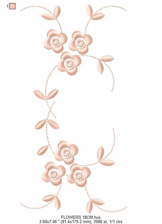 Flowers embroidery designs - Roses embroidery design machine embroidery pattern - entwined roses embroidery file - instant download towel - Marcia Embroidery