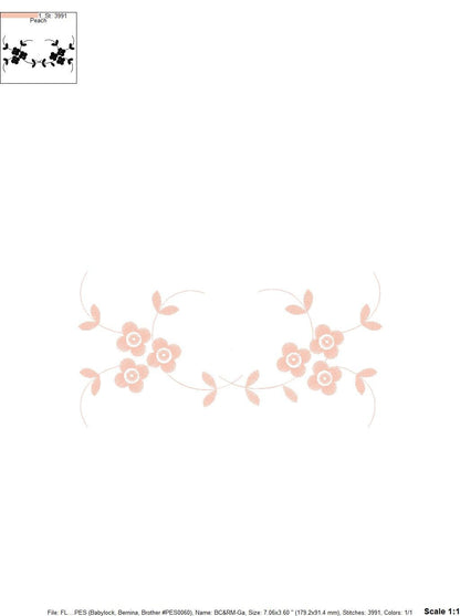 Flowers embroidery designs - Roses embroidery design machine embroidery pattern - entwined roses embroidery file - instant download towel - Marcia Embroidery