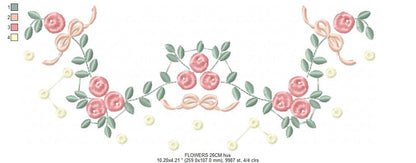Flowers embroidery designs - Roses embroidery design machine embroidery pattern - entwined roses embroidery file - instant download towel Marcia Embroidery