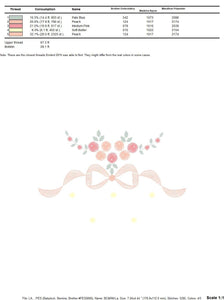 Lace with flowers embroidery designs - Flower Bouquet embroidery design machine embroidery pattern - Baby girl embroidery download pes jef