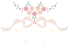 Cargar imagen en el visor de la galería, Lace with flowers embroidery designs - Flower Bouquet embroidery design machine embroidery pattern - Baby girl embroidery download pes jef
