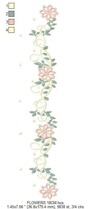 Flowers embroidery designs - Roses embroidery design machine embroidery pattern - entwined roses embroidery file Marcia Embroidery