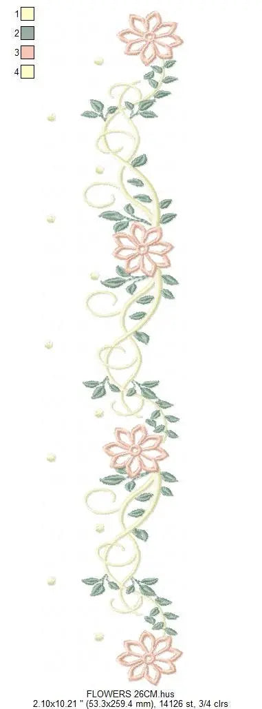 Flowers embroidery designs - Roses embroidery design machine embroidery pattern - entwined roses embroidery file Marcia Embroidery