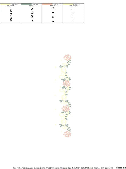 Flowers embroidery designs - Roses embroidery design machine embroidery pattern - entwined roses embroidery file Marcia Embroidery