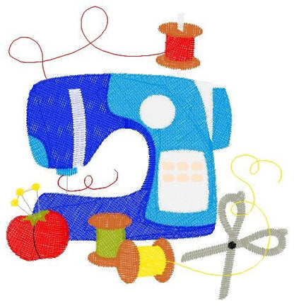 Sewing embroidery designs - Singer embroidery design machine embroidery pattern - Sewing machine design - instant download  pes jef xxx hus
