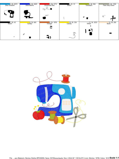 Sewing embroidery designs - Singer embroidery design machine embroidery pattern - Sewing machine design - instant download  pes jef xxx hus