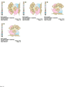 Bear embroidery designs - Family embroidery design machine embroidery pattern - Bear family embroidery file - Baby boy embroidery download