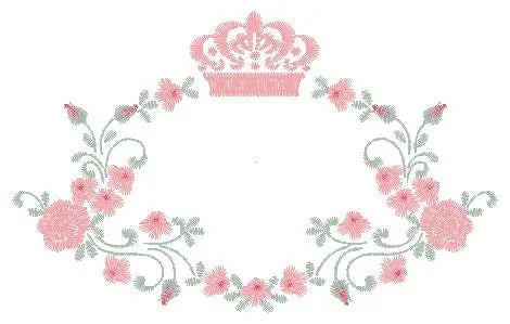 Crown embroidery designs - Laurel Wreath with Crown embroidery design machine embroidery pattern - Flowers embroidery file crown design PES Marcia Embroidery