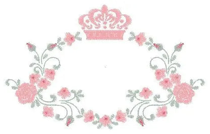 Crown embroidery designs - Laurel Wreath with Crown embroidery design machine embroidery pattern - Flowers embroidery file crown design PES Marcia Embroidery