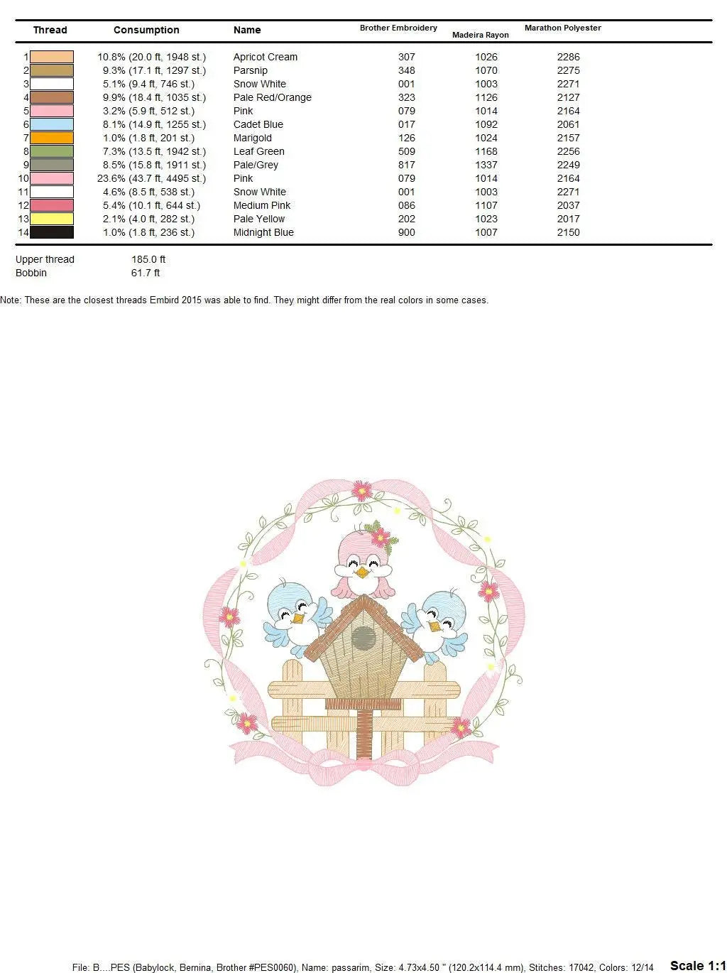 Birds with flower frame embroidery designs - Birdhouse machine embroidery pattern - Family love bird Kitchen towel file - Instant download Marcia Embroidery