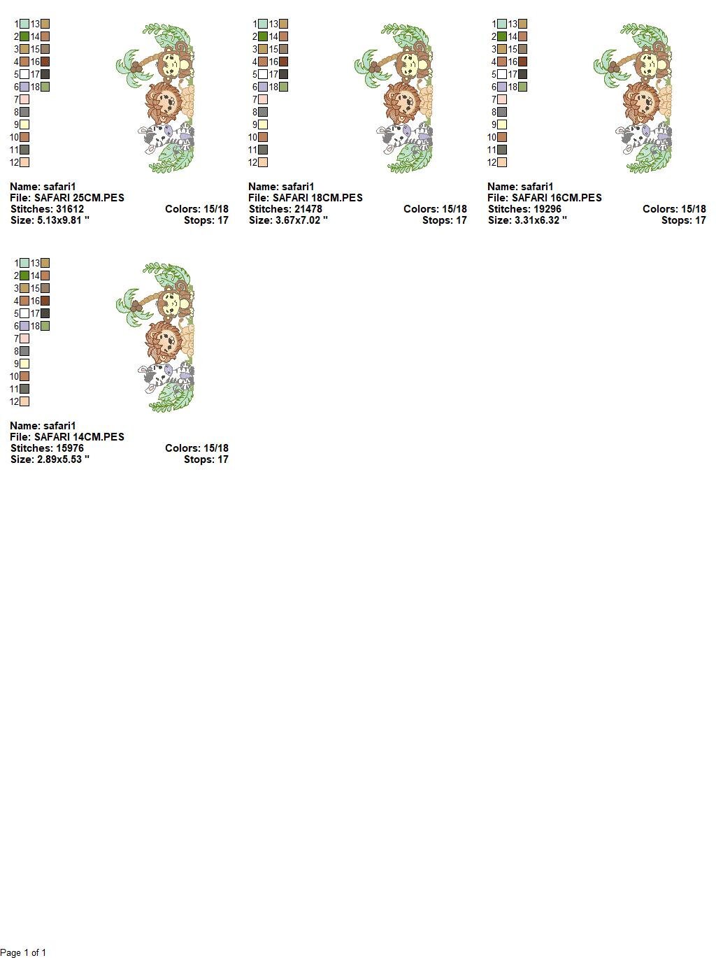 Safari embroidery designs - Animals embroidery design machine embroidery pattern - Zebra embroidery file - monkey embroidery lion design