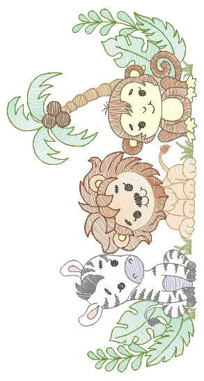 Safari embroidery designs - Animals embroidery design machine embroidery pattern - Zebra embroidery file - monkey embroidery lion design
