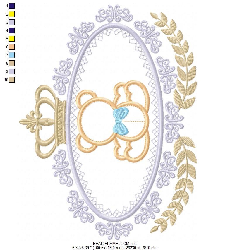 Bear embroidery designs - Laurel embroidery design machine embroidery pattern - Bear wreath embroidery bear design - newborn nursery deco - Marcia Embroidery