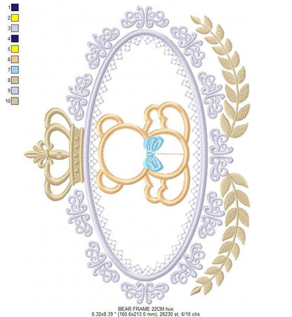 Bear embroidery designs - Laurel embroidery design machine embroidery pattern - Bear wreath embroidery bear design - newborn nursery deco - Marcia Embroidery