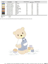 Cargar imagen en el visor de la galería, Bear with toys embroidery designs - Bear embroidery design machine embroidery pattern - Baby boy embroidery file - instant download train
