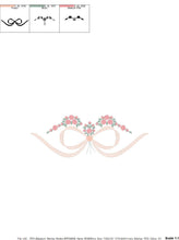 Carica l&#39;immagine nel visualizzatore di Gallery, Lace with flowers embroidery designs - Bow Tie embroidery design machine embroidery pattern - Baby girl embroidery file - Lace embroidery
