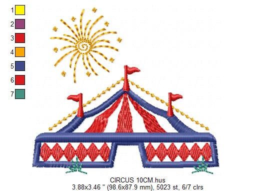 Circus embroidery design - Fair embroidery designs machine embroidery pattern - Baby boy embroidery file - instant download digital file
