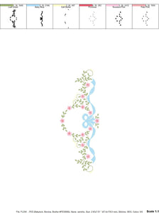 Lace embroidery designs - Laurel Wreath embroidery design machine embroidery pattern - Flowers embroidery file Monogram frame pes download