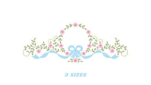 Carica l&#39;immagine nel visualizzatore di Gallery, Lace embroidery designs - Laurel Wreath embroidery design machine embroidery pattern - Flowers embroidery file Monogram frame pes download
