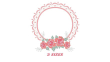 Laden Sie das Bild in den Galerie-Viewer, Monogram Frame embroidery designs - Flower embroidery design machine embroidery pattern - Rose frame embroidery file - instant download pes
