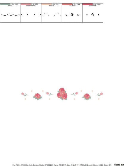 Flowers embroidery designs - Roses embroidery design machine embroidery pattern - Towel embroidery file - instant download kitchen home pes Marcia Embroidery