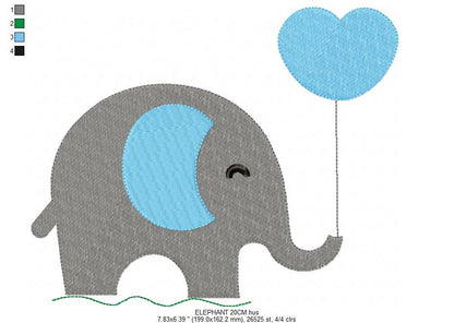 Elephant embroidery designs - Animal embroidery design machine embroidery pattern - Baby boy embroidery file - girl kid embroidery download