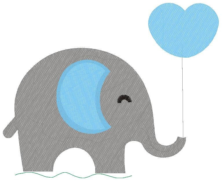 Elephant embroidery designs - Animal embroidery design machine embroidery pattern - Baby boy embroidery file - girl kid embroidery download
