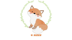 Fox embroidery designs - Red Fox embroidery design machine embroidery pattern - Animal embroidery file - Baby boy design pes jef vp3 frame