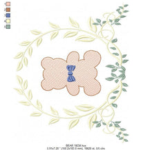 Carica l&#39;immagine nel visualizzatore di Gallery, Bear embroidery designs - Laurel embroidery design machine embroidery pattern - laurel wreath embroidery file - bear baby boy embroidery
