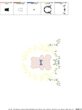 Carica l&#39;immagine nel visualizzatore di Gallery, Bear embroidery designs - Laurel embroidery design machine embroidery pattern - laurel wreath embroidery file - bear baby boy embroidery
