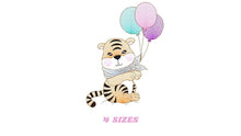 Load image into Gallery viewer, Tiger embroidery design - Animals embroidery designs machine embroidery pattern - Boy baby embroidery file - Tiger rippled design download
