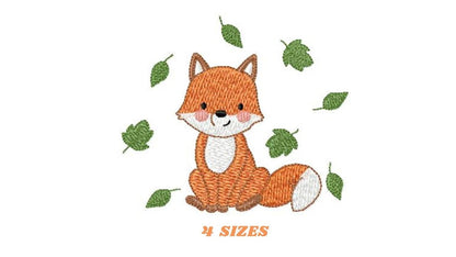 Fox embroidery designs - Red Fox embroidery design machine embroidery pattern - Woodland Animal embroidery file - Baby boy design pes jef