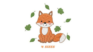 Fox embroidery designs - Red Fox embroidery design machine embroidery pattern - Woodland Animal embroidery file - Baby boy design pes jef