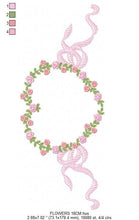 Cargar imagen en el visor de la galería, Heart frame with lace embroidery designs - Roses embroidery design machine embroidery pattern - Entwined roses file - instant download pes
