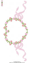 Cargar imagen en el visor de la galería, Heart frame with lace embroidery designs - Roses embroidery design machine embroidery pattern - Entwined roses file - instant download pes
