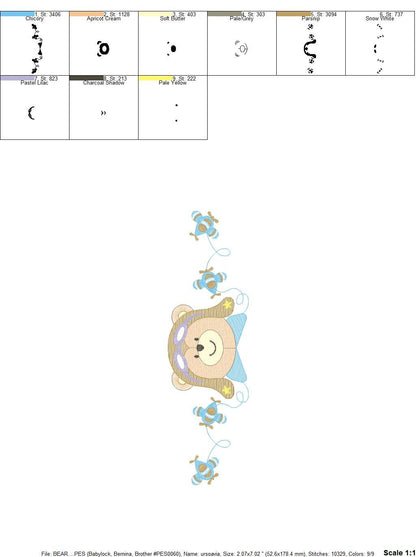 Bear embroidery designs - Plane embroidery design machine embroidery pattern - Teddy bear embroidery file - Bear Pilot Bear boy embroidery Marcia Embroidery