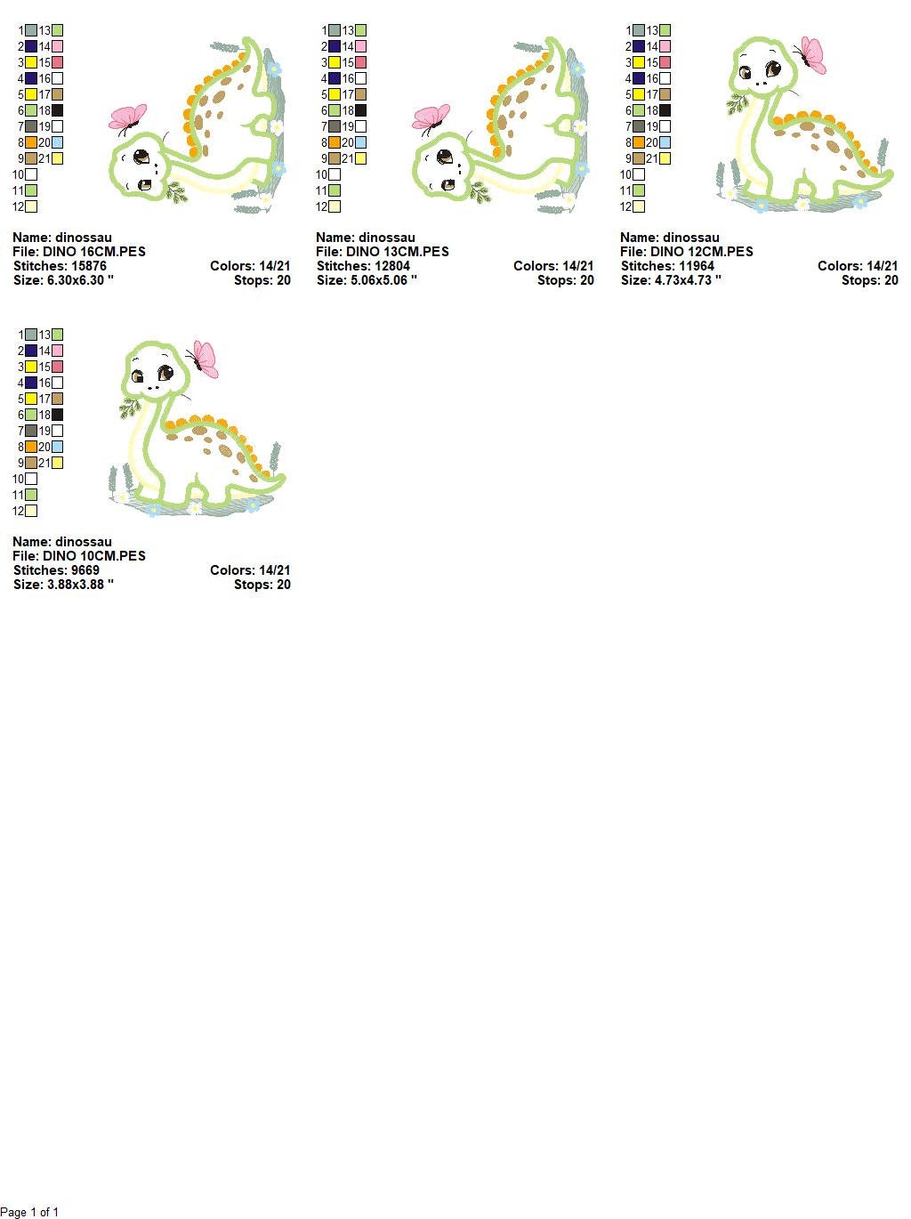 Dinosaur embroidery designs - Dino embroidery design machine embroidery pattern - baby boy embroidery file - Dinosaur Applique Brontossaurus