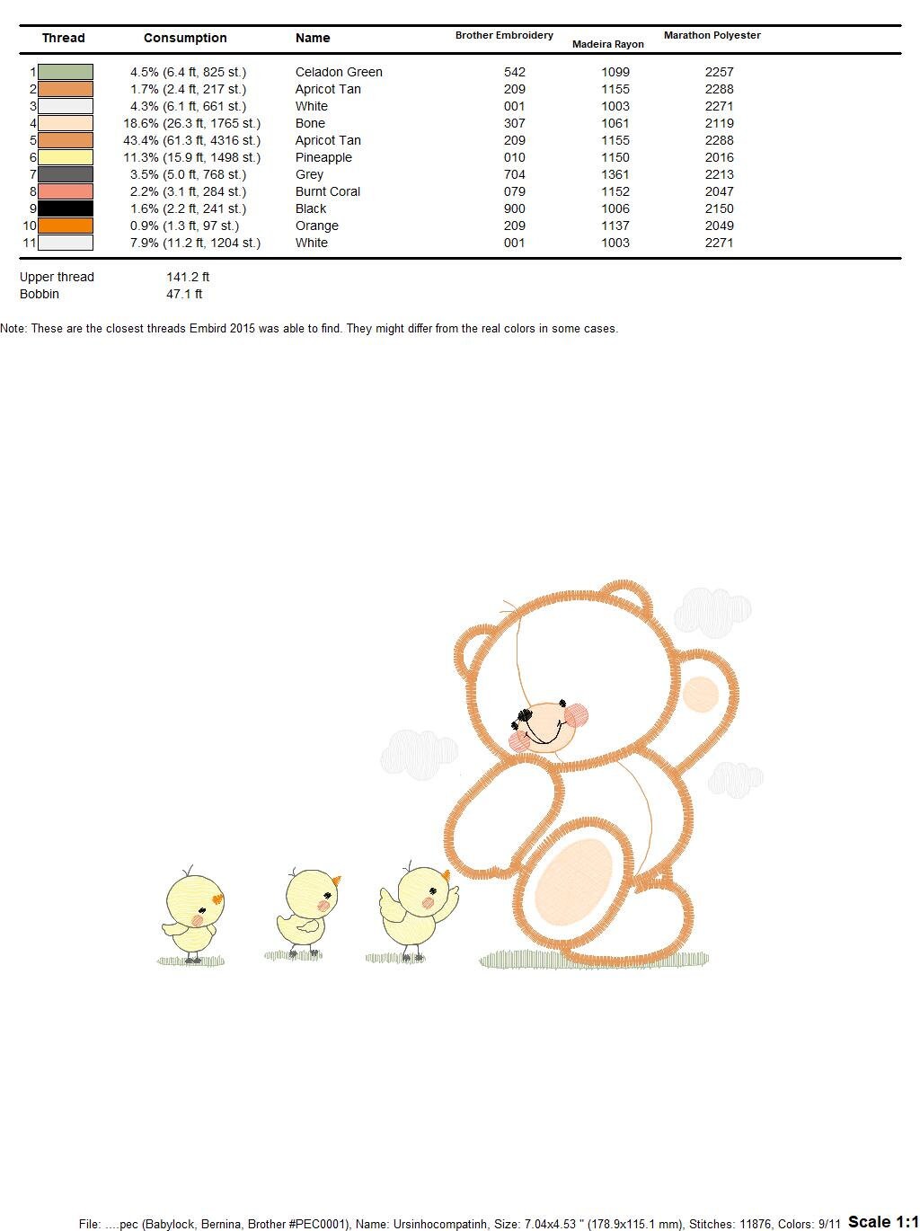 Teddy Bear embroidery designs - Baby girl embroidery design machine embroidery pattern - Bear with bird embroidery file - instant download - Marcia Embroidery