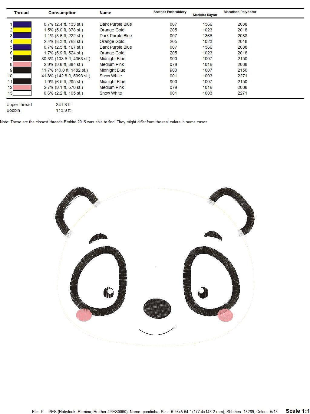 Panda embroidery design - Animal embroidery designs machine embroidery pattern - Baby boy embroidery file - Face Panda applique design