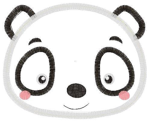 Panda embroidery design - Animal embroidery designs machine embroidery pattern - Baby boy embroidery file - Face Panda applique design