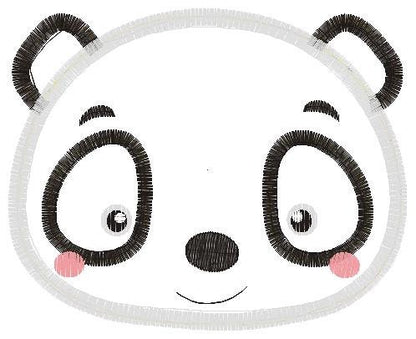 Panda embroidery design - Animal embroidery designs machine embroidery pattern - Baby boy embroidery file - Face Panda applique design