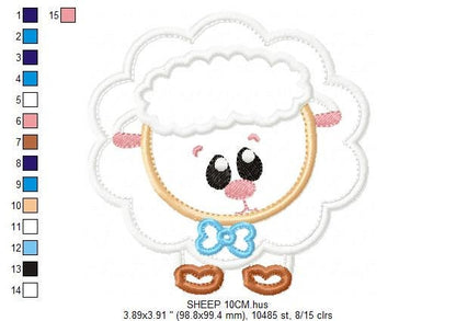 Sheep embroidery design - Lamb embroidery designs machine embroidery pattern - Baby boy embroidery file - newborn sheep applique embroidery - Marcia Embroidery
