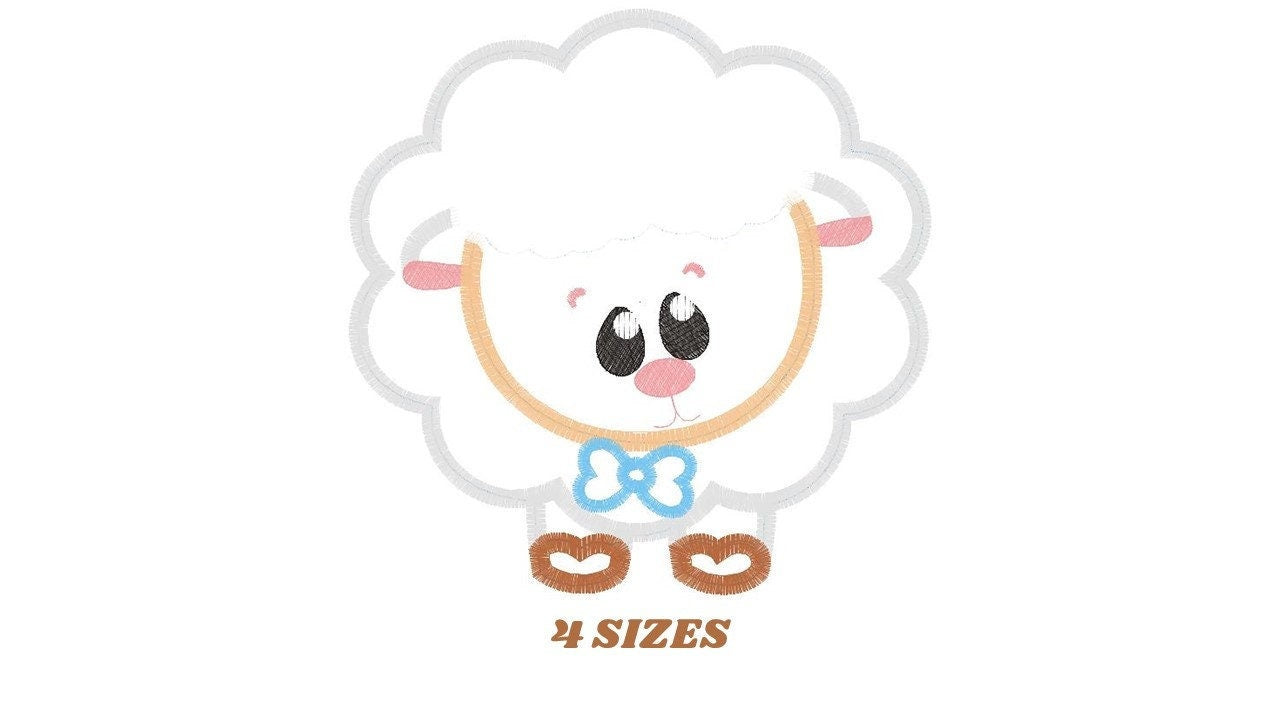 Sheep embroidery design - Lamb embroidery designs machine embroidery pattern - Baby boy embroidery file - newborn sheep applique embroidery - Marcia Embroidery