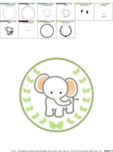 Load image into Gallery viewer, Elephant embroidery designs - Safari embroidery design machine embroidery pattern - Animal embroidery file - Tag Elephant applique frame pes
