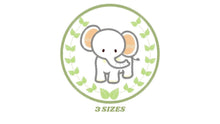 Load image into Gallery viewer, Elephant embroidery designs - Safari embroidery design machine embroidery pattern - Animal embroidery file - Tag Elephant applique frame pes
