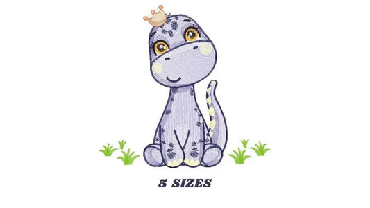 Dinosaur embroidery designs - Dino embroidery design machine embroidery pattern - instant download - Brontosaurus embroidery file pes jef Marcia Embroidery