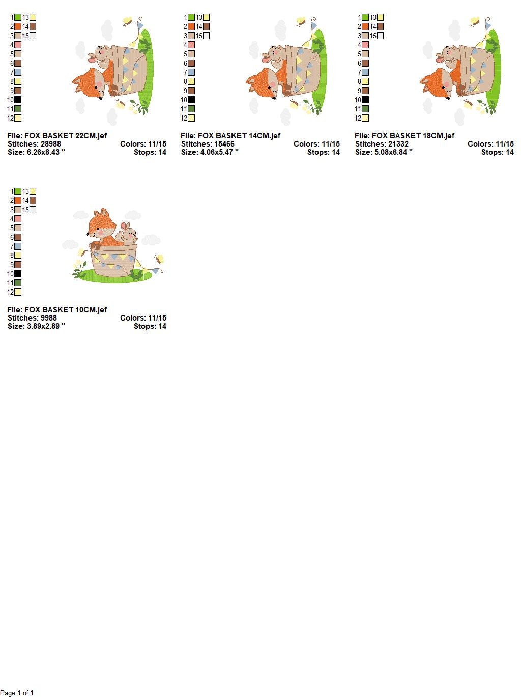 Fox embroidery designs - Red Fox embroidery design machine embroidery pattern - Animal embroidery file - Rabbit Bunny baby pes jef vp3 hus